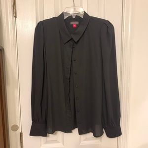 Vince Camuto Black Button Down Top